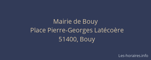 Mairie de Bouy