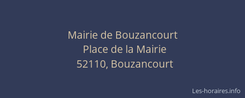 Mairie de Bouzancourt
