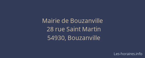 Mairie de Bouzanville