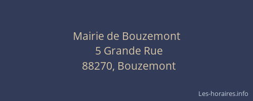 Mairie de Bouzemont