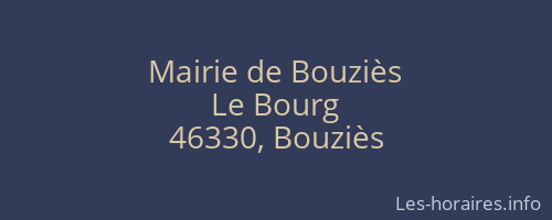 Mairie de Bouziès