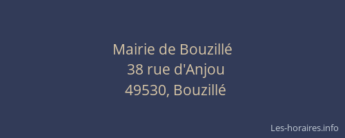 Mairie de Bouzillé