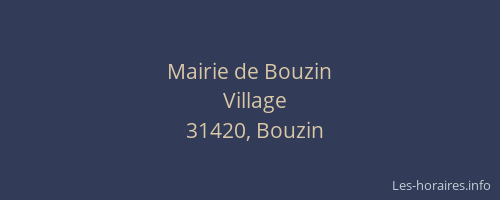 Mairie de Bouzin