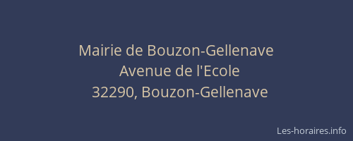 Mairie de Bouzon-Gellenave
