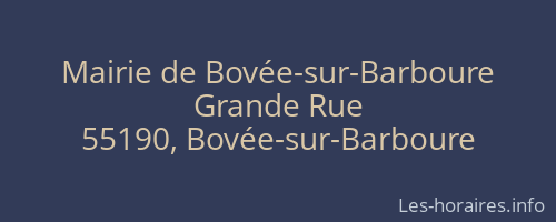 Mairie de Bovée-sur-Barboure