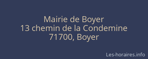 Mairie de Boyer