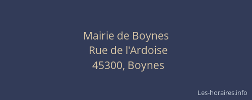 Mairie de Boynes