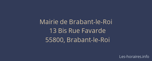 Mairie de Brabant-le-Roi