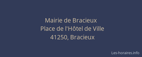 Mairie de Bracieux