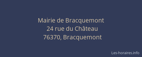 Mairie de Bracquemont