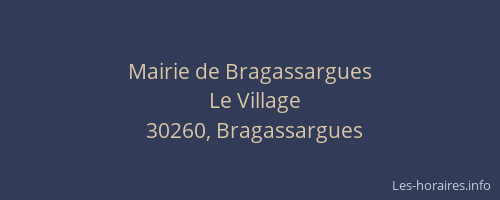Mairie de Bragassargues