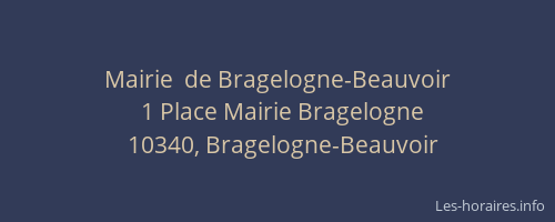 Mairie  de Bragelogne-Beauvoir