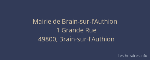 Mairie de Brain-sur-l'Authion