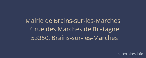 Mairie de Brains-sur-les-Marches