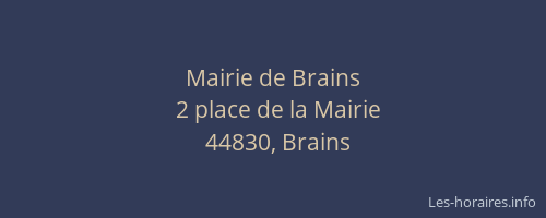 Mairie de Brains