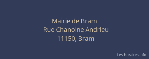 Mairie de Bram
