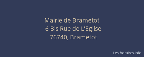 Mairie de Brametot