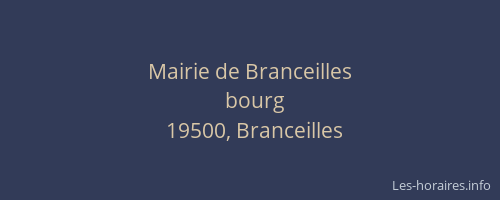 Mairie de Branceilles