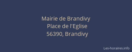 Mairie de Brandivy