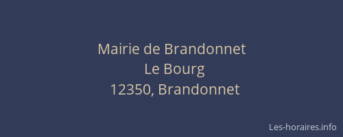 Mairie de Brandonnet