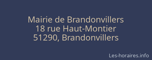 Mairie de Brandonvillers