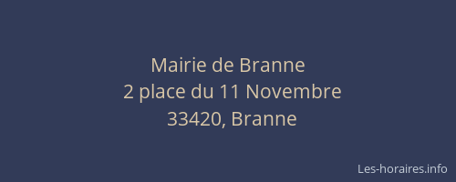 Mairie de Branne