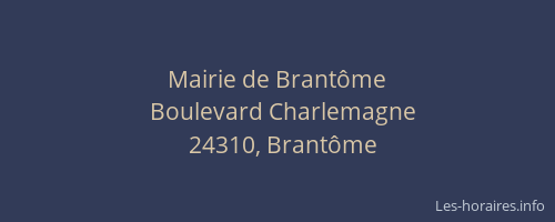 Mairie de Brantôme