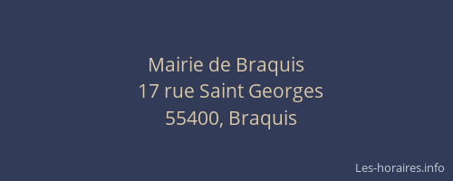 Mairie de Braquis