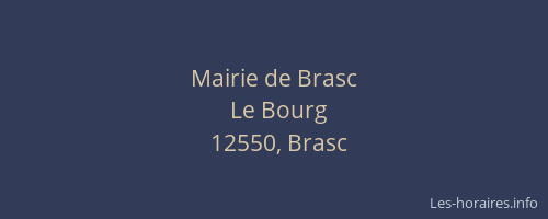 Mairie de Brasc