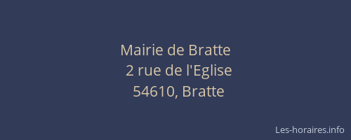 Mairie de Bratte