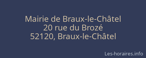 Mairie de Braux-le-Châtel
