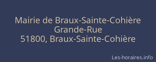 Mairie de Braux-Sainte-Cohière