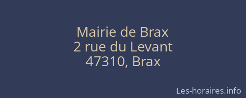 Mairie de Brax