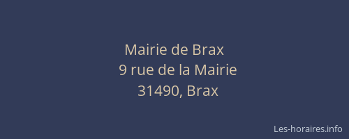 Mairie de Brax