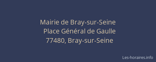 Mairie de Bray-sur-Seine