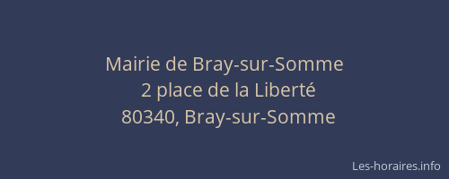 Mairie de Bray-sur-Somme