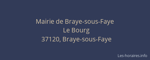 Mairie de Braye-sous-Faye