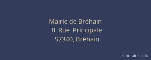 Mairie de Bréhain