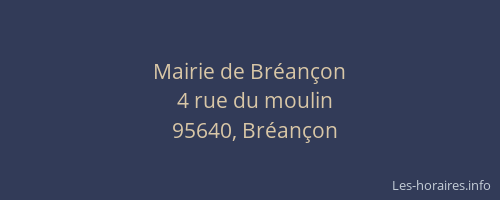 Mairie de Bréançon