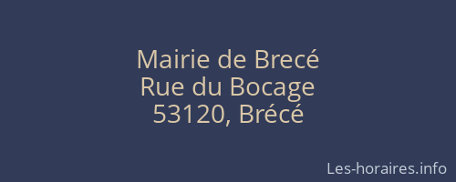 Mairie de Brecé