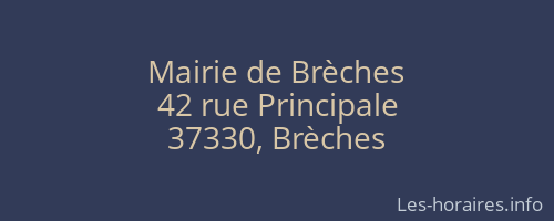 Mairie de Brèches