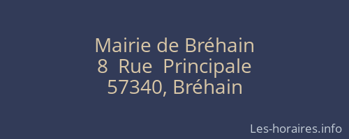 Mairie de Bréhain