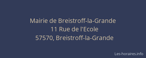 Mairie de Breistroff-la-Grande