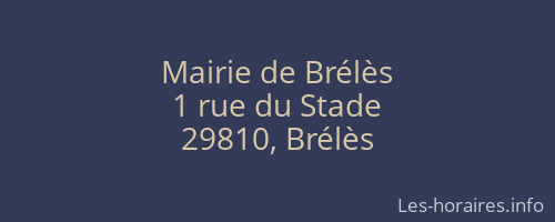 Mairie de Brélès