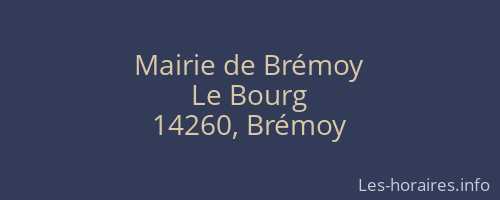 Mairie de Brémoy