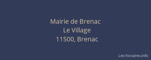 Mairie de Brenac