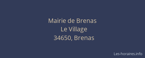 Mairie de Brenas