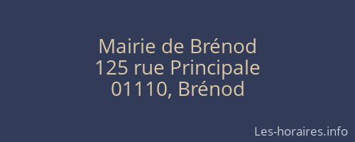 Mairie de Brénod