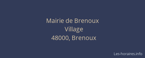 Mairie de Brenoux