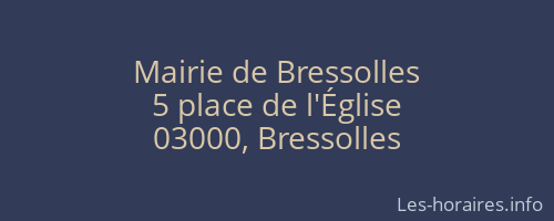 Mairie de Bressolles
